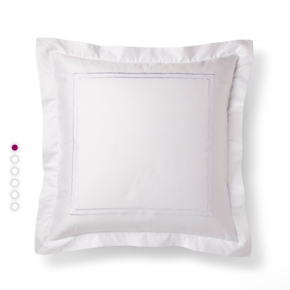 NEW Fieldcrest Euro Sham White, Embroidery